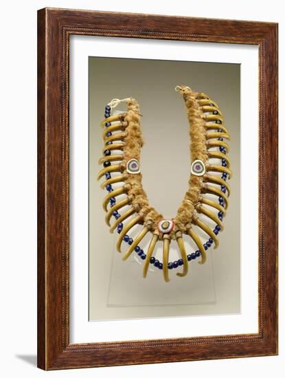 Grizzly Bear Claw Necklace, Iowa, Native American, C.1830-American-Framed Giclee Print