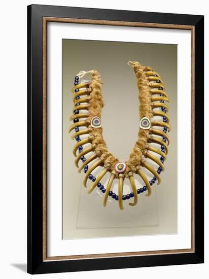 Grizzly Bear Claw Necklace, Iowa, Native American, C.1830-American-Framed Giclee Print