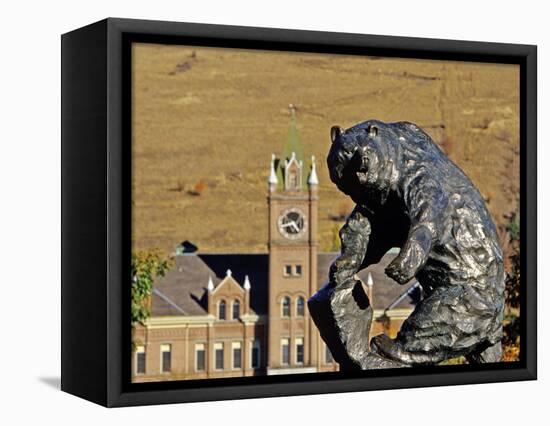 Grizzly Bear Statue at University of Montana, Missoula, Montana-Chuck Haney-Framed Premier Image Canvas