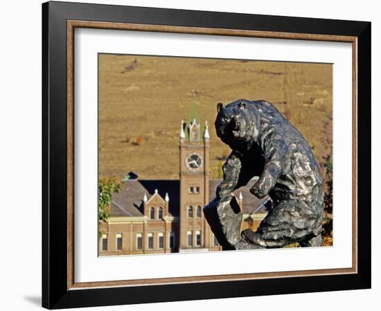 Grizzly Bear Statue at University of Montana, Missoula, Montana-Chuck Haney-Framed Photographic Print