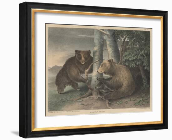 Grizzly Bears-J. R. Peale-Framed Giclee Print