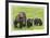 Grizzly With Cubs-Donald Paulson-Framed Giclee Print