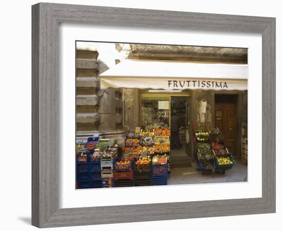 Grocery Store, Cortona, Tuscany, Italy, Euope-Angelo Cavalli-Framed Photographic Print