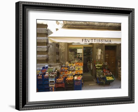 Grocery Store, Cortona, Tuscany, Italy, Euope-Angelo Cavalli-Framed Photographic Print