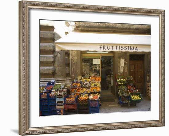 Grocery Store, Cortona, Tuscany, Italy, Euope-Angelo Cavalli-Framed Photographic Print