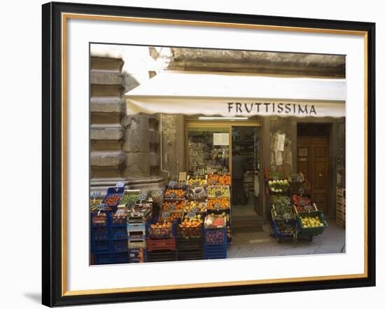 Grocery Store, Cortona, Tuscany, Italy, Euope-Angelo Cavalli-Framed Photographic Print