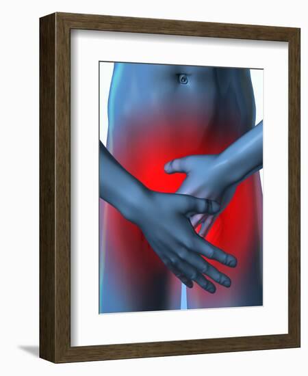 Groin Pain, Conceptual Artwork-David Mack-Framed Premium Photographic Print