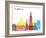 Groningen Skyline Pop-paulrommer-Framed Art Print