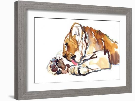 Grooming Cub, 2019,-Mark Adlington-Framed Giclee Print