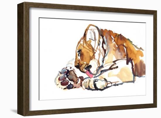 Grooming Cub, 2019,-Mark Adlington-Framed Giclee Print