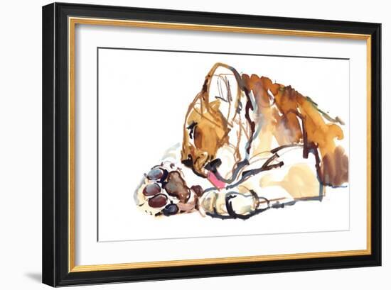 Grooming Cub, 2019,-Mark Adlington-Framed Giclee Print