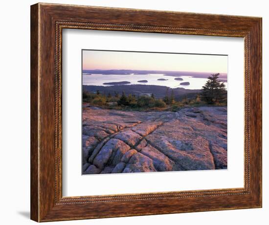 Grooves in the Granite on Summit of Cadillac Mountain, Acadia National Park, Maine, USA-Jerry & Marcy Monkman-Framed Photographic Print