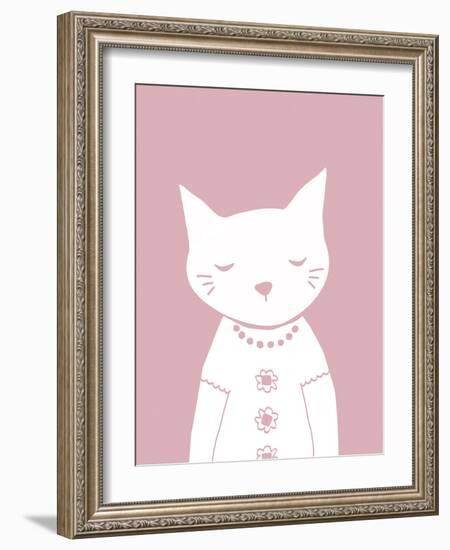 Groovy Cat - Mini-Lottie Fontaine-Framed Art Print