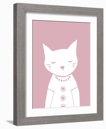 Groovy Cat - Mini-Lottie Fontaine-Framed Art Print