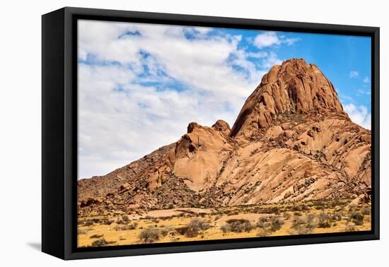 Gross Spitzkoppe Peak, a granite inselberg, Namibia-Eric Baccega-Framed Premier Image Canvas