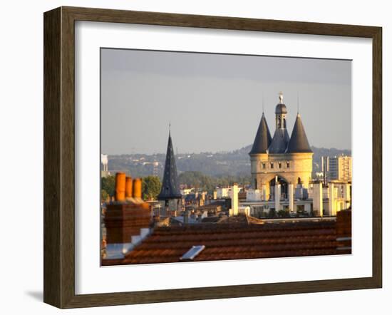 Grosse Cloche (Great Bell) Belfry, View Over the Rooftops, Bordeaux, France-Per Karlsson-Framed Photographic Print