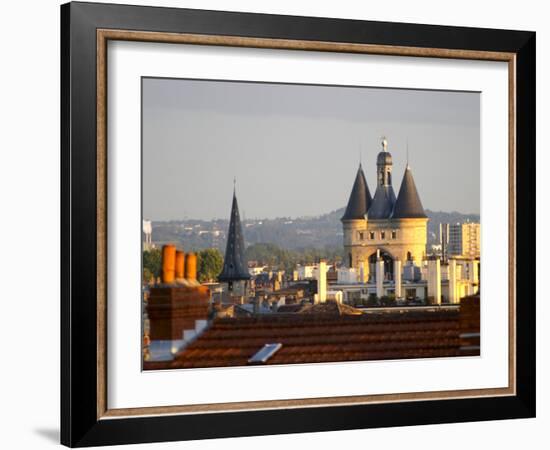 Grosse Cloche (Great Bell) Belfry, View Over the Rooftops, Bordeaux, France-Per Karlsson-Framed Photographic Print