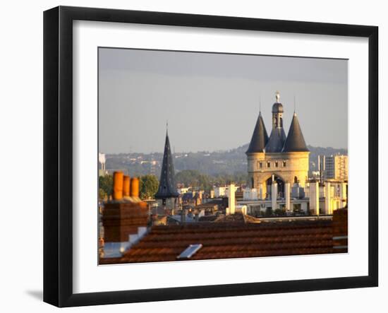 Grosse Cloche (Great Bell) Belfry, View Over the Rooftops, Bordeaux, France-Per Karlsson-Framed Photographic Print