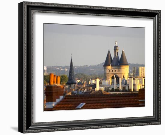 Grosse Cloche (Great Bell) Belfry, View Over the Rooftops, Bordeaux, France-Per Karlsson-Framed Photographic Print