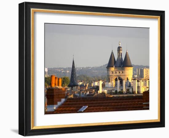 Grosse Cloche (Great Bell) Belfry, View Over the Rooftops, Bordeaux, France-Per Karlsson-Framed Photographic Print