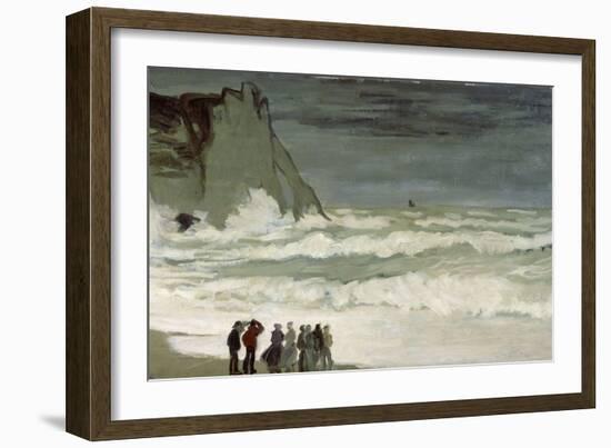 Grosse Mer À Etretat, Heavy Seas at Etretat, France, 1872-Claude Monet-Framed Giclee Print