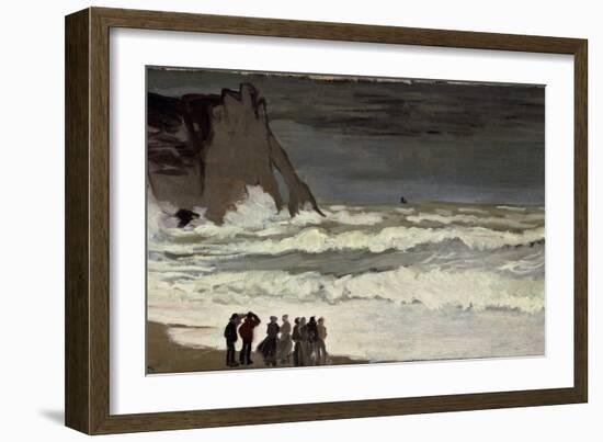 Grosse Mer À Etretat-Claude Monet-Framed Giclee Print