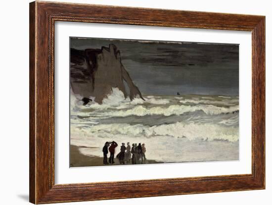 Grosse Mer À Etretat-Claude Monet-Framed Giclee Print