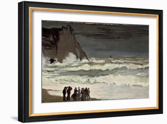 Grosse Mer À Etretat-Claude Monet-Framed Giclee Print