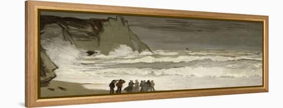 Grosse mer ?tretat-Claude Monet-Framed Premier Image Canvas