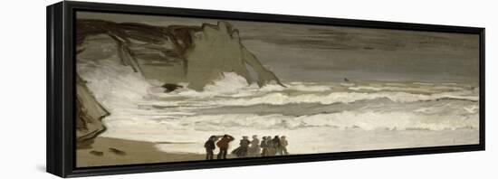 Grosse mer ?tretat-Claude Monet-Framed Premier Image Canvas