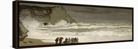 Grosse mer ?tretat-Claude Monet-Framed Premier Image Canvas