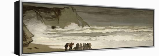 Grosse mer ?tretat-Claude Monet-Framed Premier Image Canvas