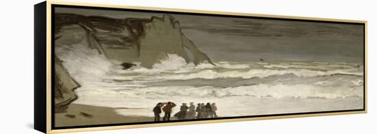 Grosse mer ?tretat-Claude Monet-Framed Premier Image Canvas