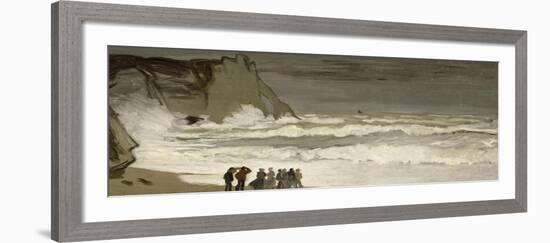 Grosse mer ?tretat-Claude Monet-Framed Giclee Print