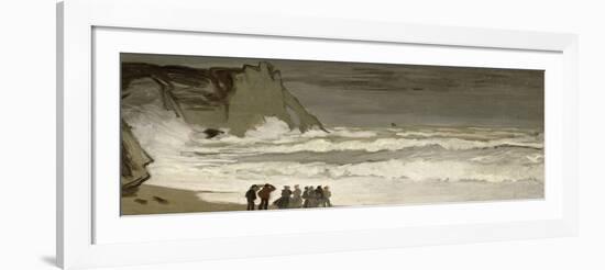 Grosse mer ?tretat-Claude Monet-Framed Giclee Print