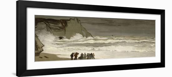 Grosse mer ?tretat-Claude Monet-Framed Giclee Print