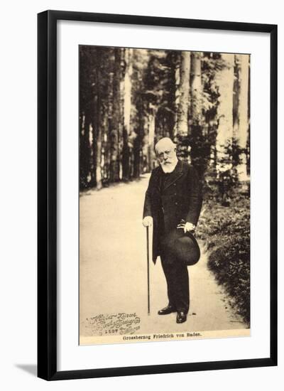 Großherzog Friedrich Von Baden Beim Spaziergang-null-Framed Giclee Print