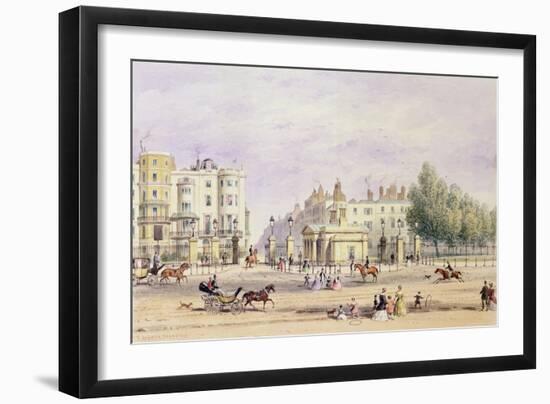 Grosvenor Gate and the New Lodge, 1851-Thomas Hosmer Shepherd-Framed Giclee Print