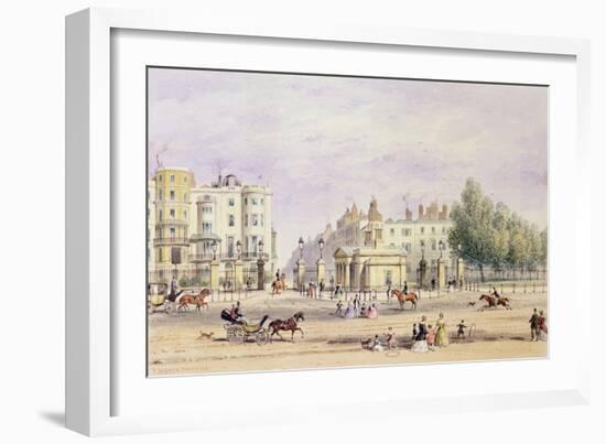 Grosvenor Gate and the New Lodge, 1851-Thomas Hosmer Shepherd-Framed Giclee Print