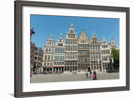 Grote Markt Guildhalls, Antwerp, Belgium, Europe-Carlo Morucchio-Framed Premium Photographic Print