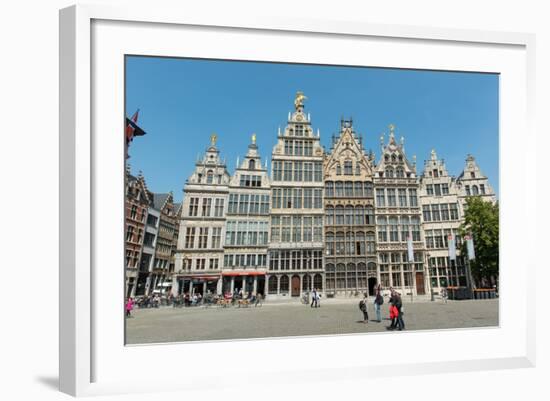 Grote Markt Guildhalls, Antwerp, Belgium, Europe-Carlo Morucchio-Framed Premium Photographic Print