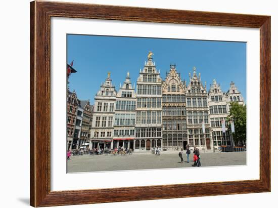 Grote Markt Guildhalls, Antwerp, Belgium, Europe-Carlo Morucchio-Framed Premium Photographic Print