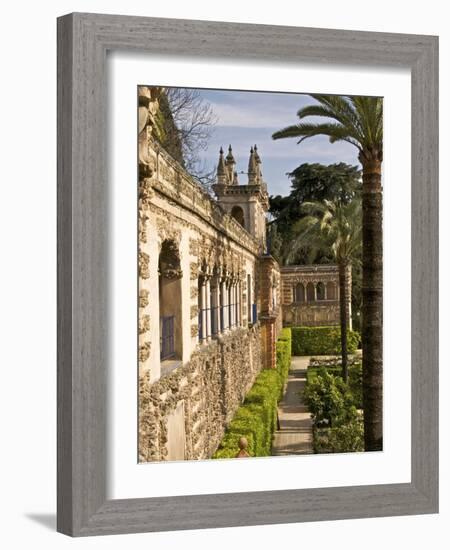 Grotesque Gallery in Reales Alcazares Gardens (Alcazar Palace Gardens), Seville, Spain-Guy Thouvenin-Framed Photographic Print