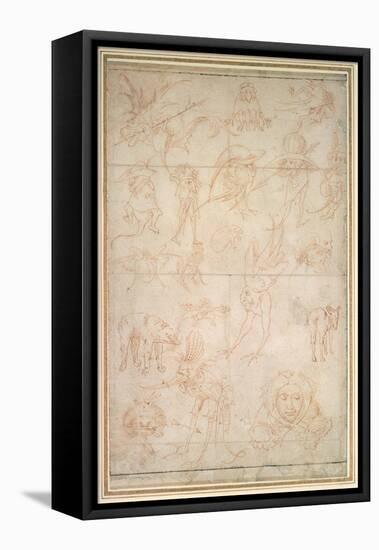 Grotesque Studies, 15th Century-Hieronymus Bosch-Framed Premier Image Canvas