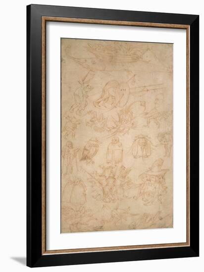 Grotesque Studies (Verso), 15th Century-Hieronymus Bosch-Framed Giclee Print