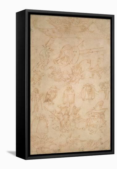 Grotesque Studies (Verso), 15th Century-Hieronymus Bosch-Framed Premier Image Canvas