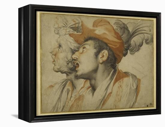 Grotesquerie of Two Fashionably Dressed Men Singing-Camillo Procaccini-Framed Premier Image Canvas