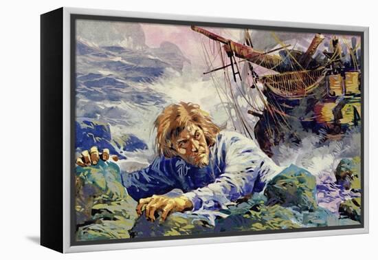 Grotius Died Escaping from a Shipwreck on His Way Back to Holland-null-Framed Premier Image Canvas