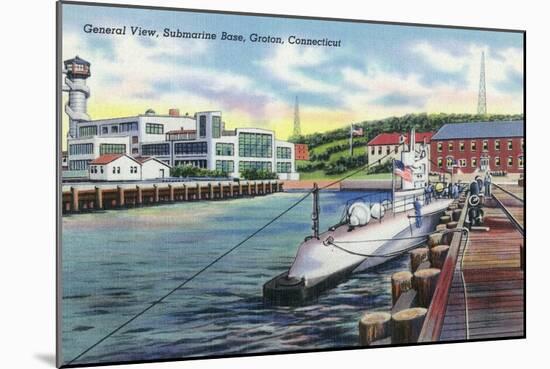 Groton, Connecticut - General View of the Submarine Base-Lantern Press-Mounted Art Print