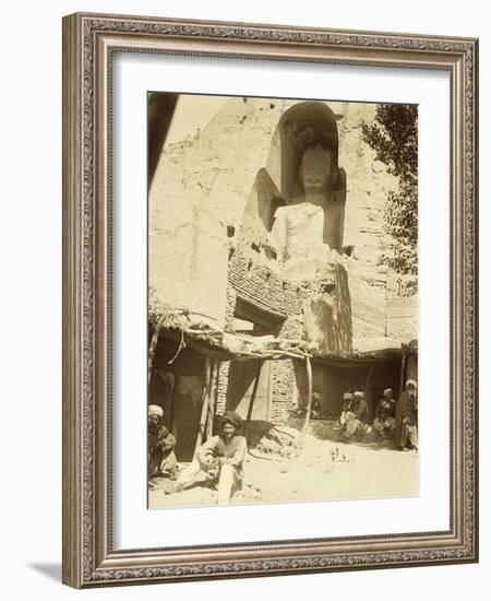 Grottes de Bamiyan : le Buddha de 53 mètres-null-Framed Giclee Print